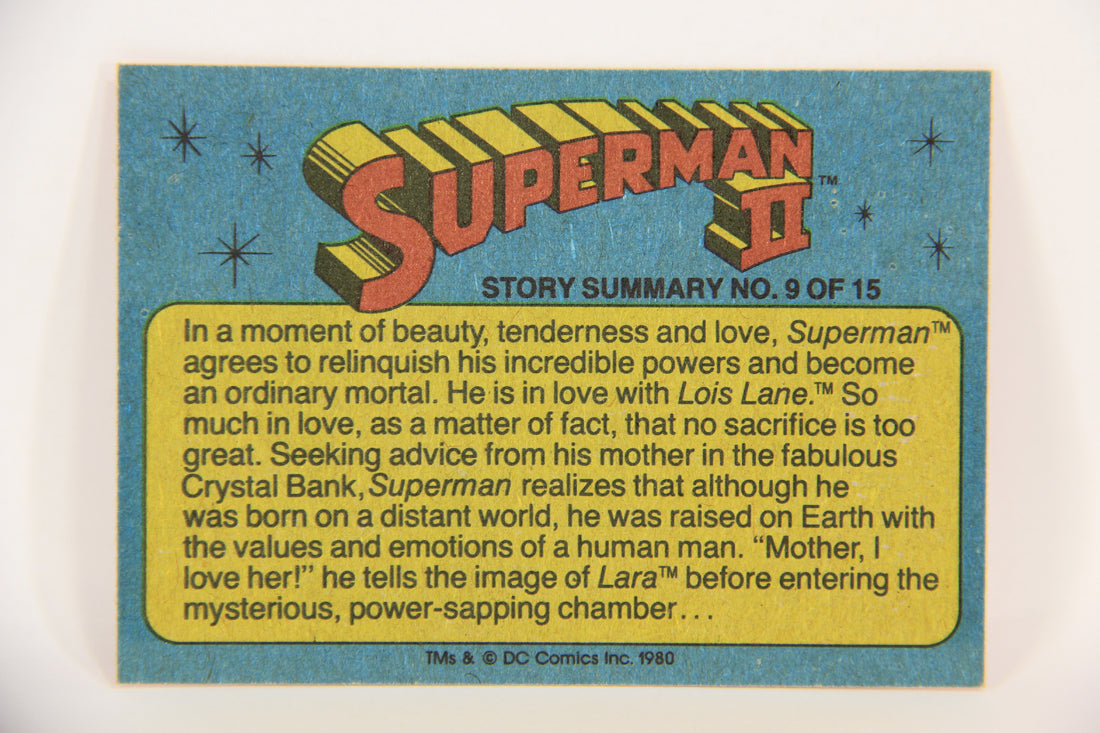 Superman 2 Topps 1980 Trading Card #42 Inside The Mysterious Chamber L017183