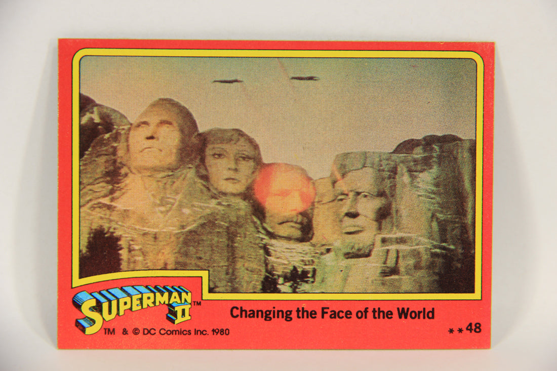 Superman 2 Topps 1980 Trading Card #48 Changing The Face Of The World L017189