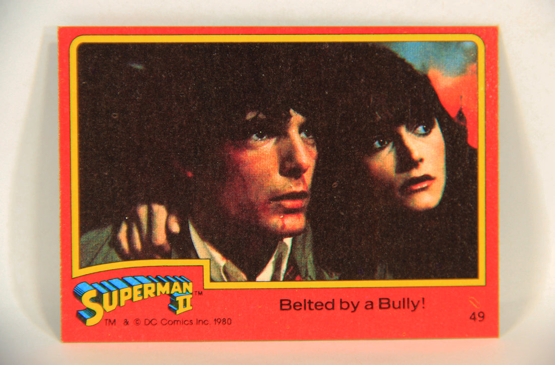 Superman 2 Topps 1980 Trading Card #49 Belted By A Bully ENG L017190