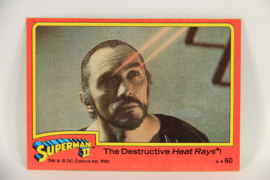 Superman 2 Topps 1980 Trading Card #60 The Destructive Heat Rays L017201