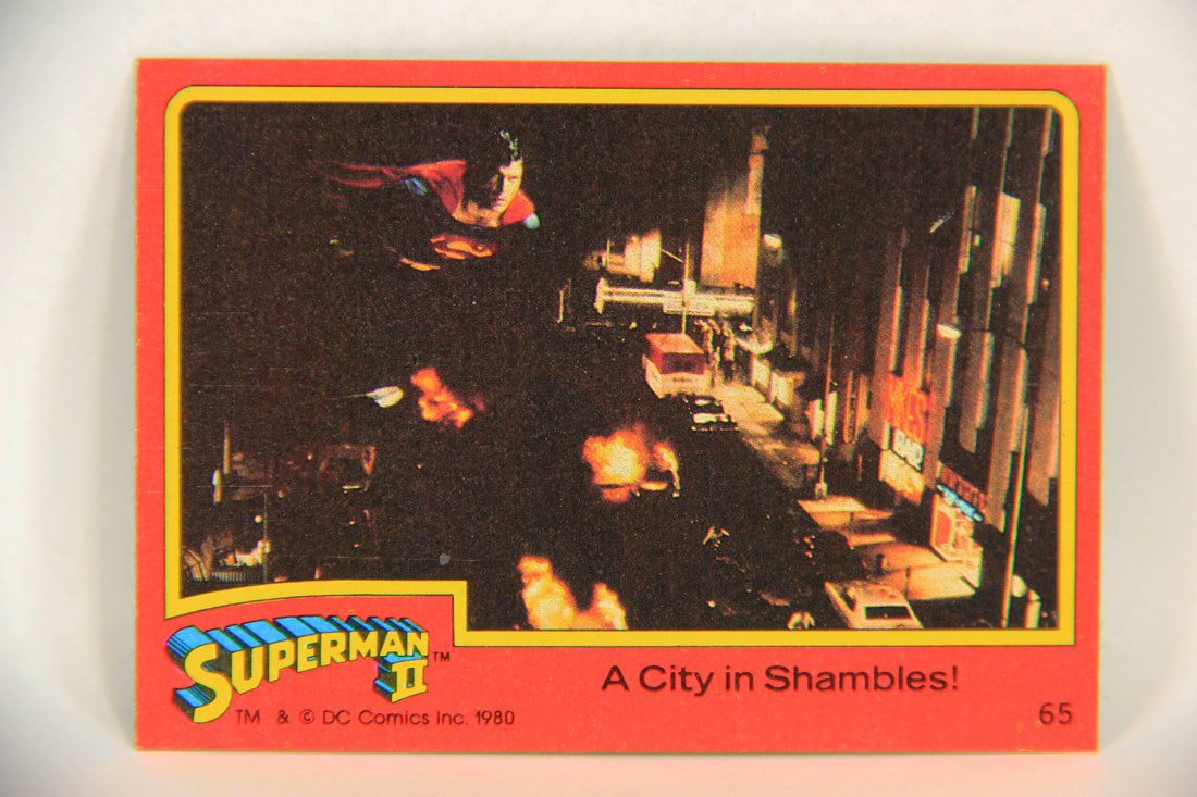 Superman 2 Topps 1980 Trading Card #65 A City In Shambles ENG L017206