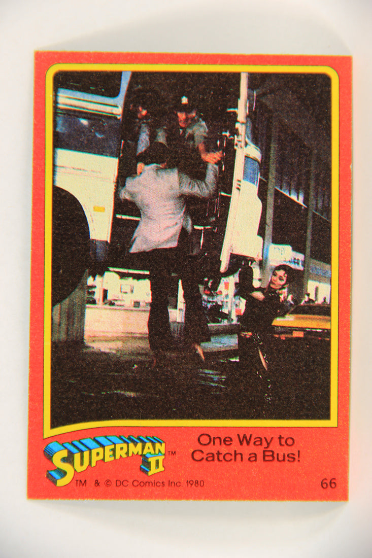 Superman 2 Topps 1980 Trading Card #66 One Way To Catch A Bus ENG L017207