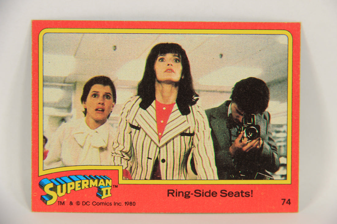 Superman 2 Topps 1980 Trading Card #74 Ring-Side Seats ENG L017215