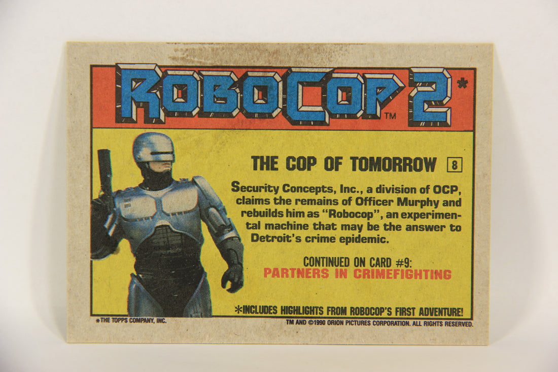 RoboCop 2 Topps 1990 Trading Card #8 The Cop Of Tomorrow ENG L017237