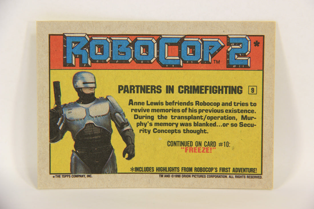 RoboCop 2 Topps 1990 Trading Card #9 Partners In Crimefighting ENG L017238