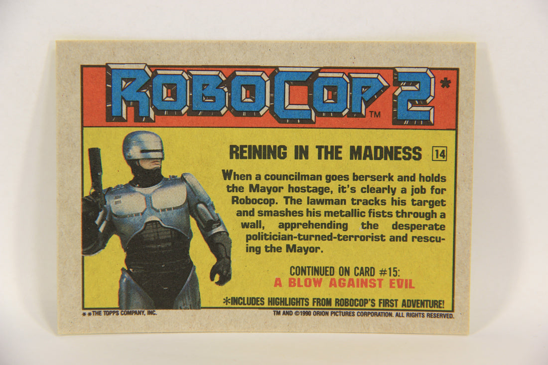 RoboCop 2 Topps 1990 Trading Card #14 Reining In The Madness ENG L017243
