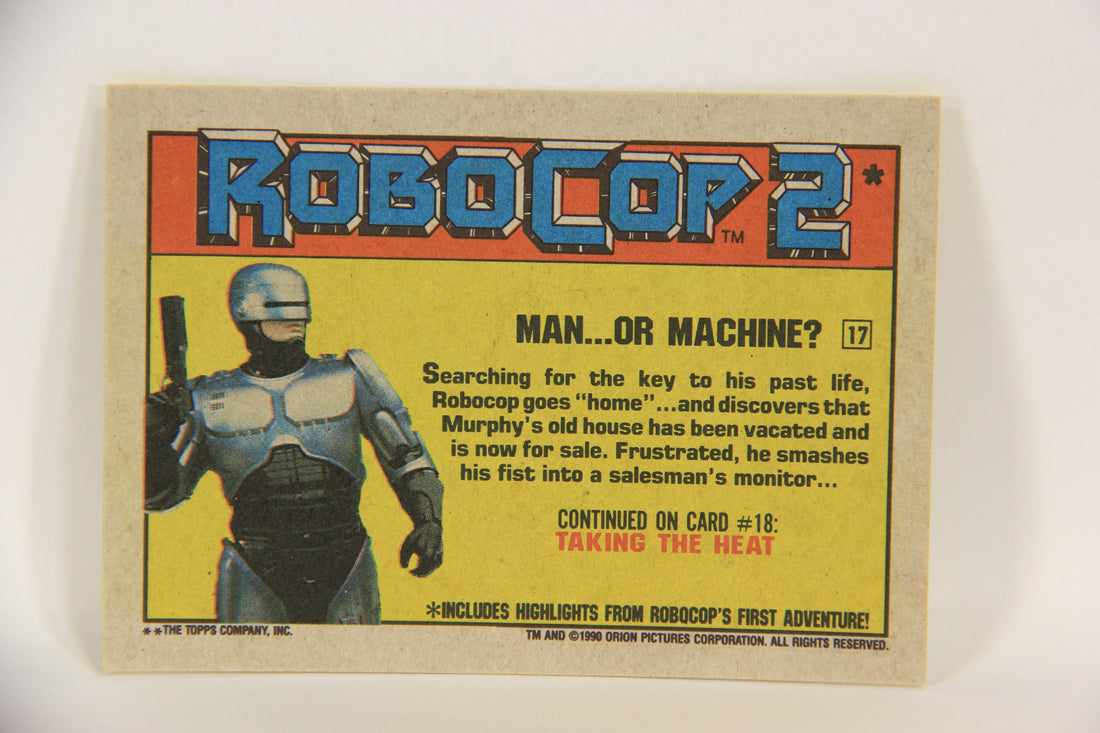 RoboCop 2 Topps 1990 Trading Card #17 Man Or Machine ENG L017246