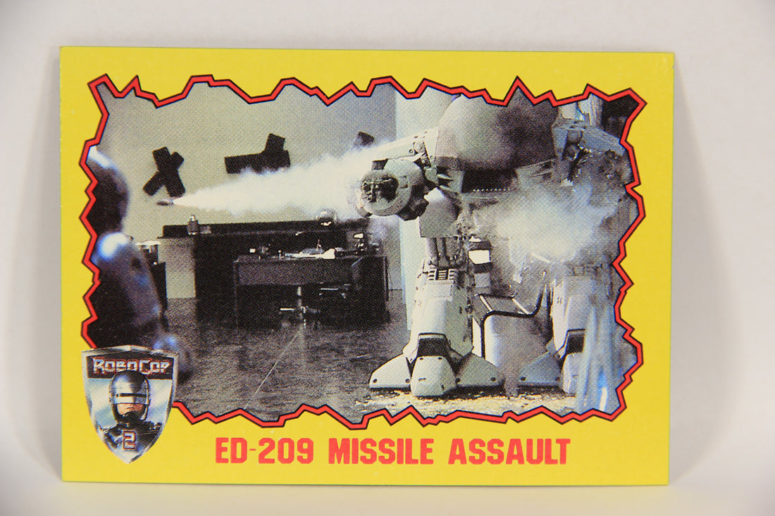RoboCop 2 Topps 1990 Trading Card #22 ED-209 Missile Assault ENG L017251