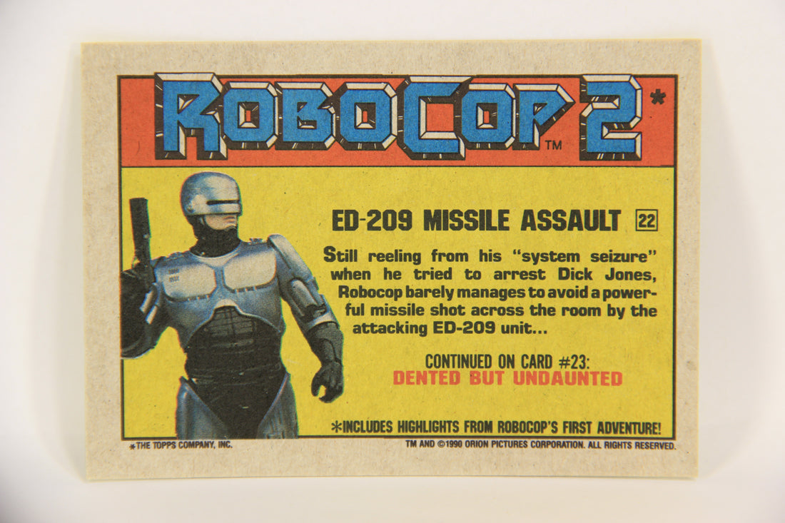 RoboCop 2 Topps 1990 Trading Card #22 ED-209 Missile Assault ENG L017251