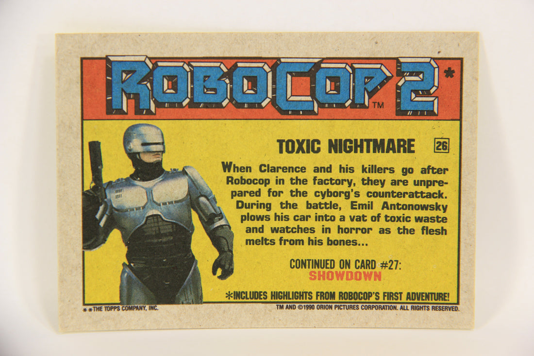 RoboCop 2 Topps 1990 Trading Card #26 Toxic Nightmare ENG L017255