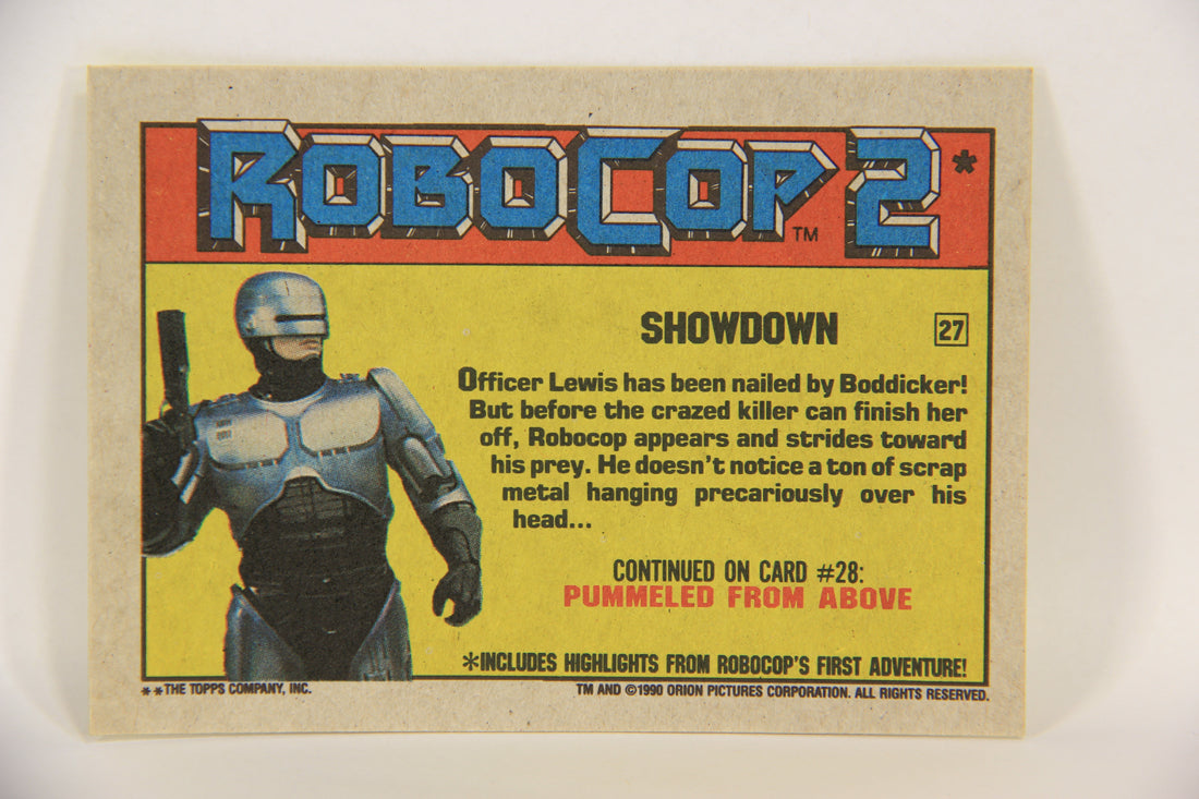 RoboCop 2 Topps 1990 Trading Card #27 Showdown ENG L017256