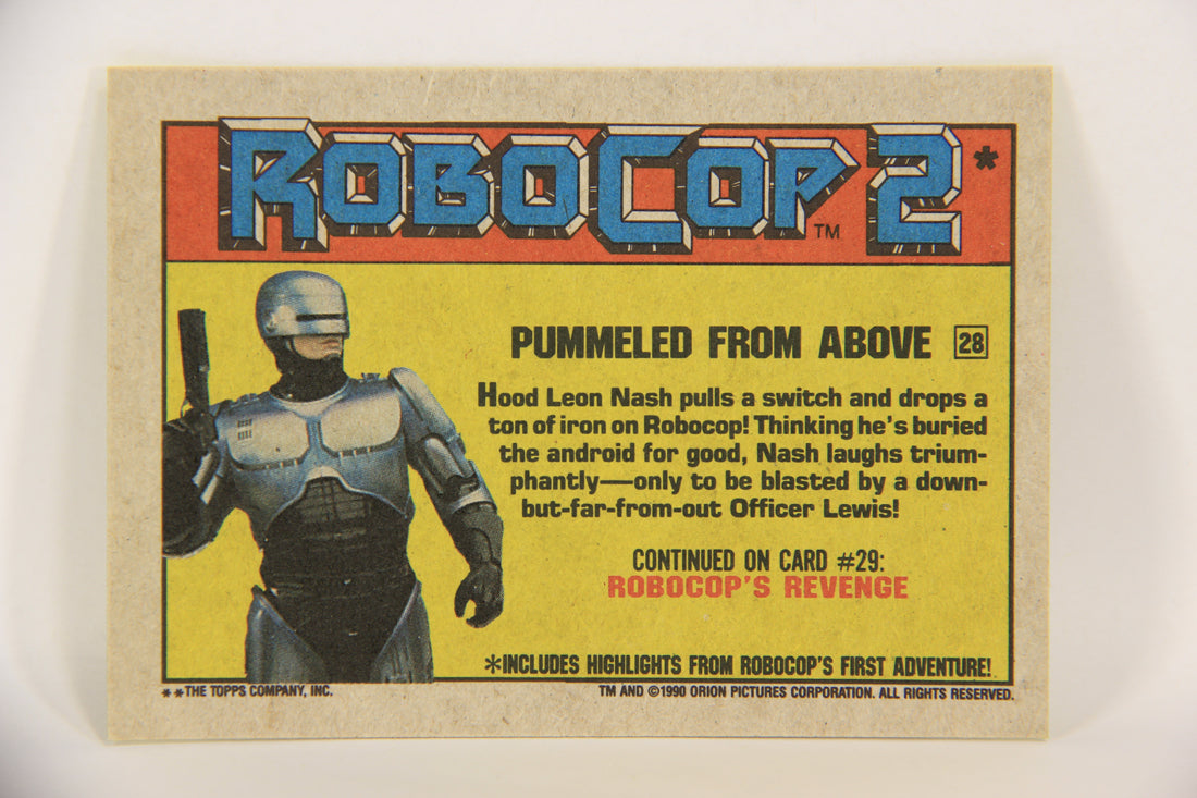 RoboCop 2 Topps 1990 Trading Card #28 Pummeled From Above ENG L017257