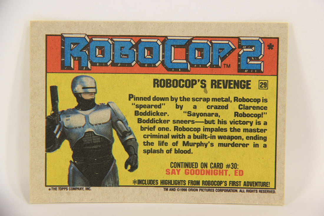 RoboCop 2 Topps 1990 Trading Card #29 Robocop's Revenge ENG L017258
