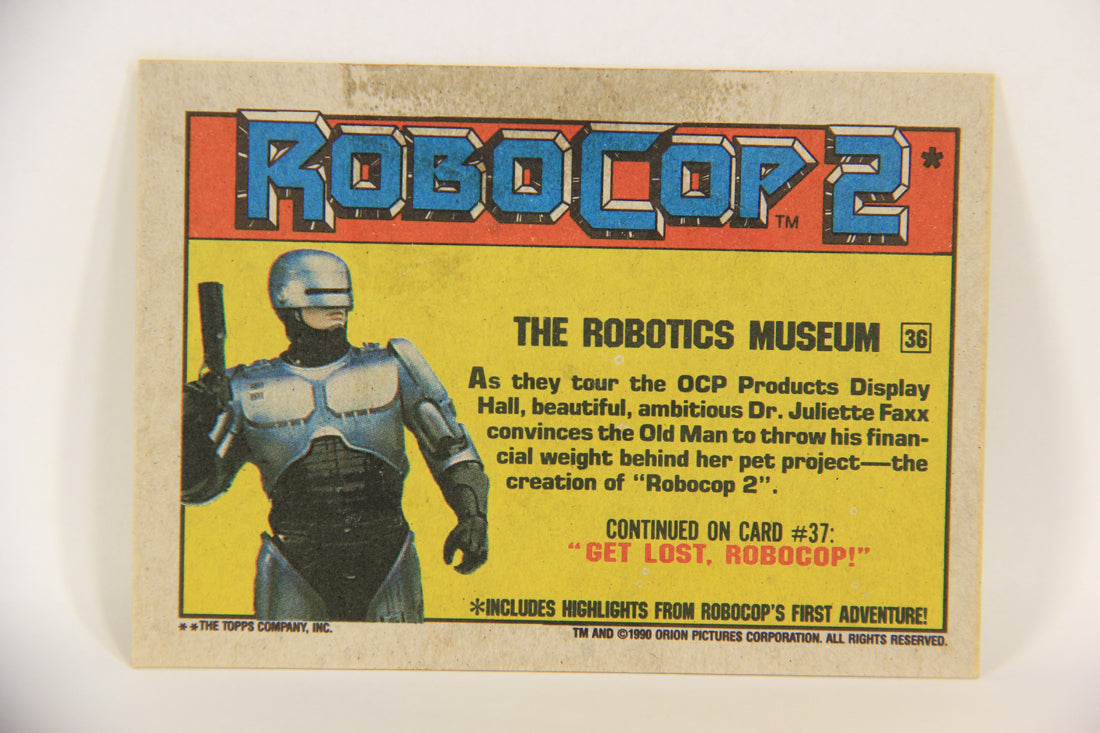RoboCop 2 Topps 1990 Trading Card #36 The Robotics Museum ENG L017265