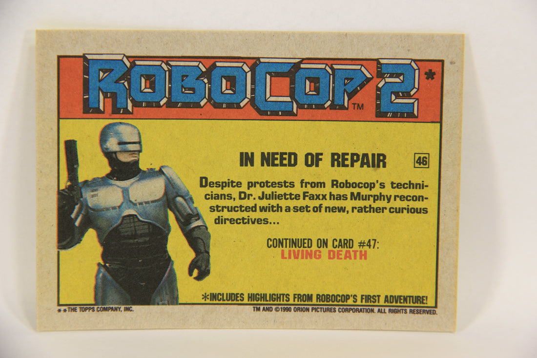RoboCop 2 Topps 1990 Trading Card #46 In Need Of Repair ENG L017275