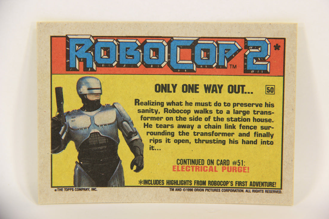 RoboCop 2 Topps 1990 Trading Card #50 Only One Way Out ENG L017279
