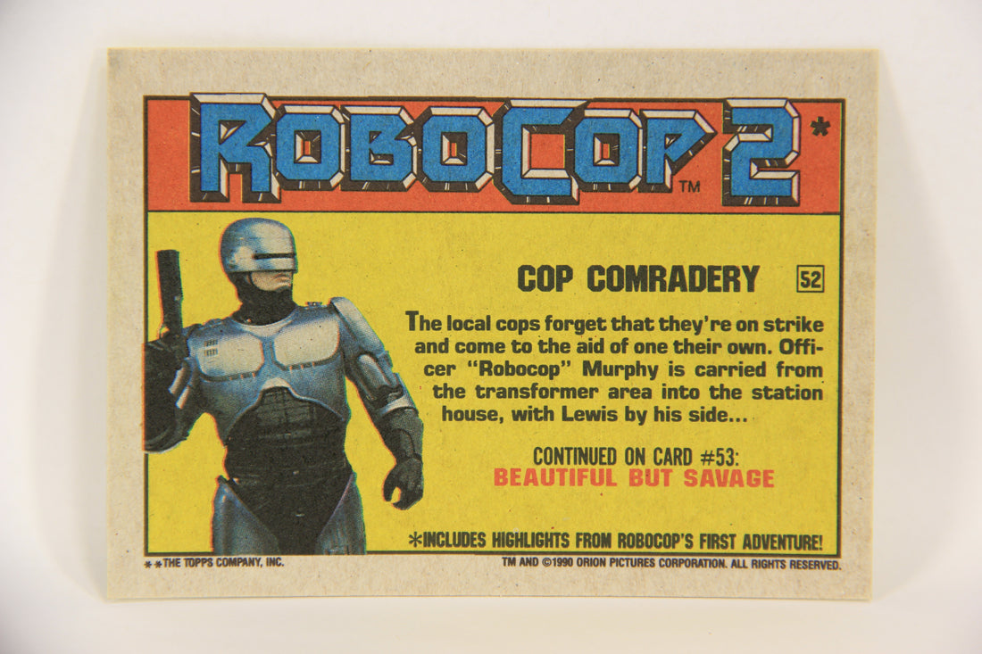 RoboCop 2 Topps 1990 Trading Card #52 Cop Comradery ENG L017281
