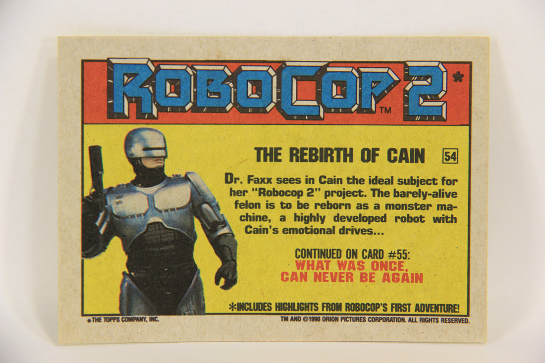 RoboCop 2 Topps 1990 Trading Card #54 The Rebirth Of Cain ENG L017283