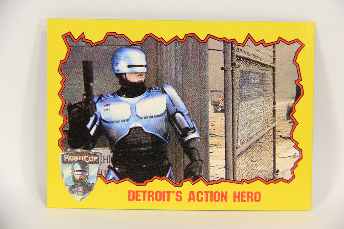 RoboCop 2 Topps 1990 Trading Card #56 Detroit's Action Hero ENG L017285