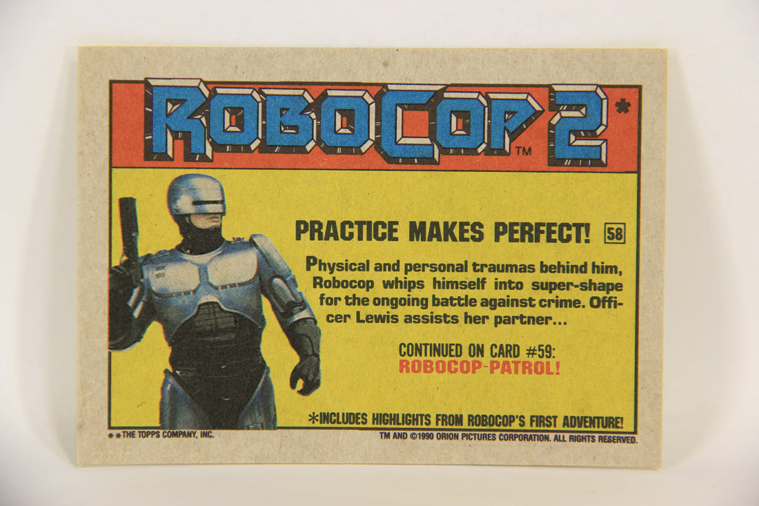 RoboCop 2 Topps 1990 Trading Card #58 Practice Makes Perfect ENG L017287