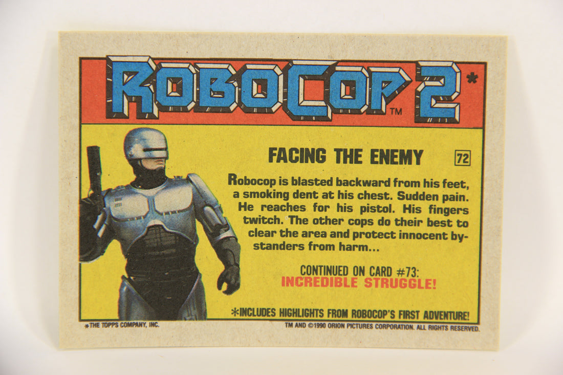 RoboCop 2 Topps 1990 Trading Card #72 Facing The Enemy ENG L017301