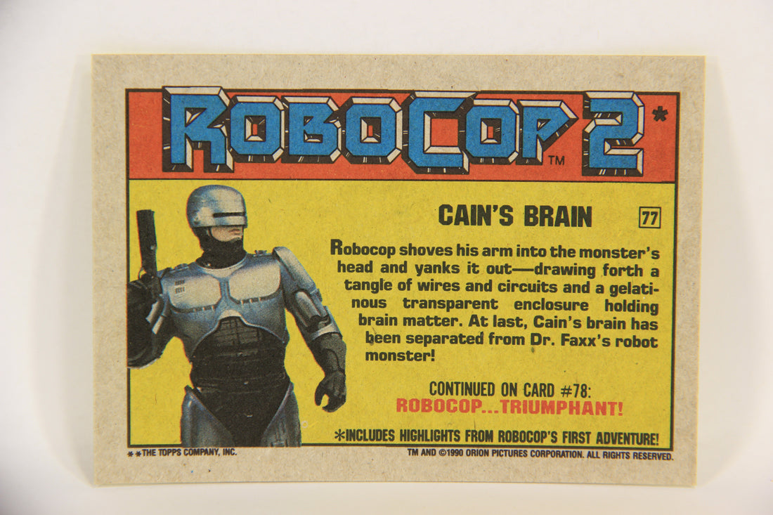 RoboCop 2 Topps 1990 Trading Card #77 Cain's Brain ENG L017306