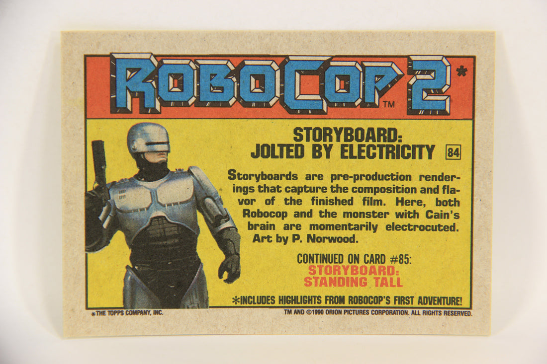 RoboCop 2 Topps 1990 Trading Card #84 Storyboard - Jolted By Electricity ENG L017313