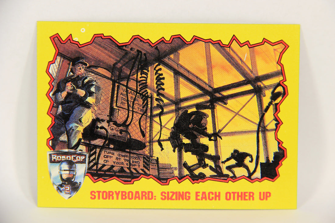 RoboCop 2 Topps 1990 Trading Card #87 Storyboard - Sizing Each Other Up ENG L017316