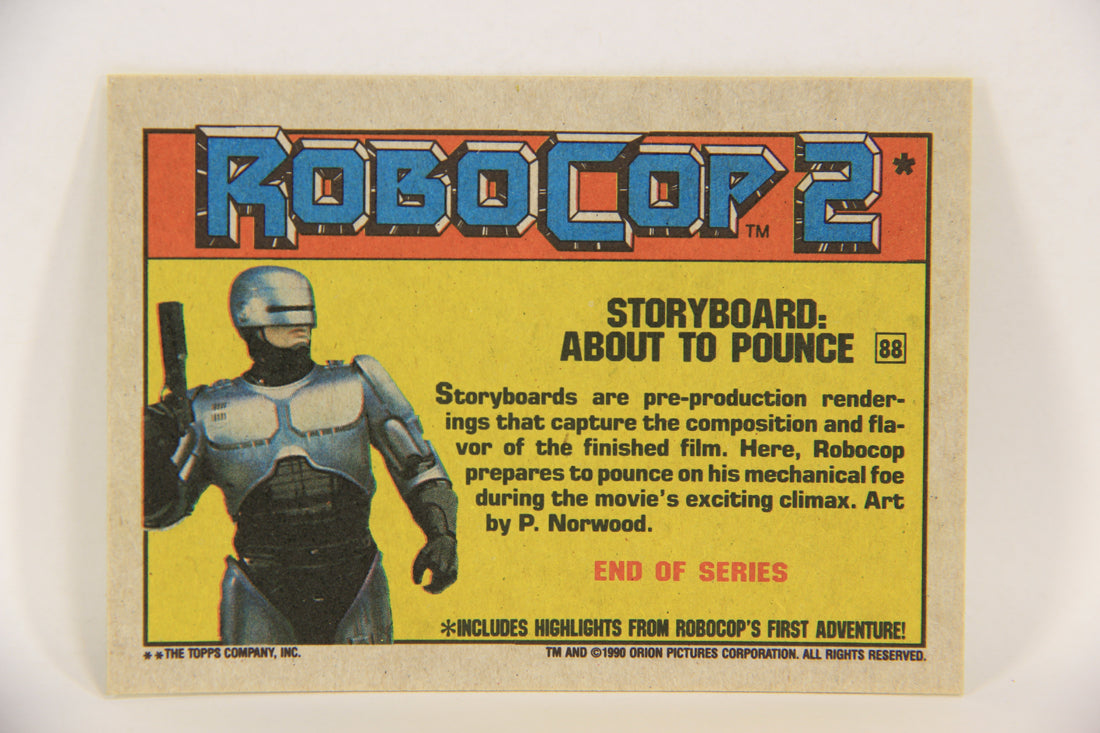 RoboCop 2 Topps 1990 Trading Card #88 Storyboard - About To Pounce ENG L017317