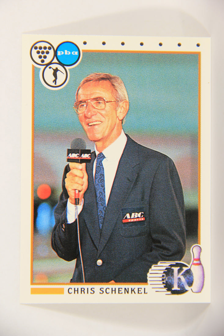 Kingpins Bowling 1990 Trading Card #3 Chris Schenkel ENG L017320