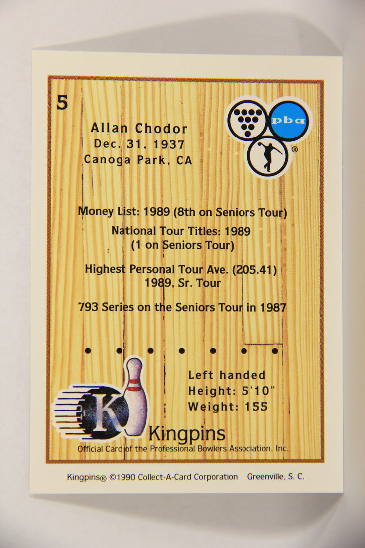 Kingpins Bowling 1990 Trading Card #5 Allan Chodor ENG L017322