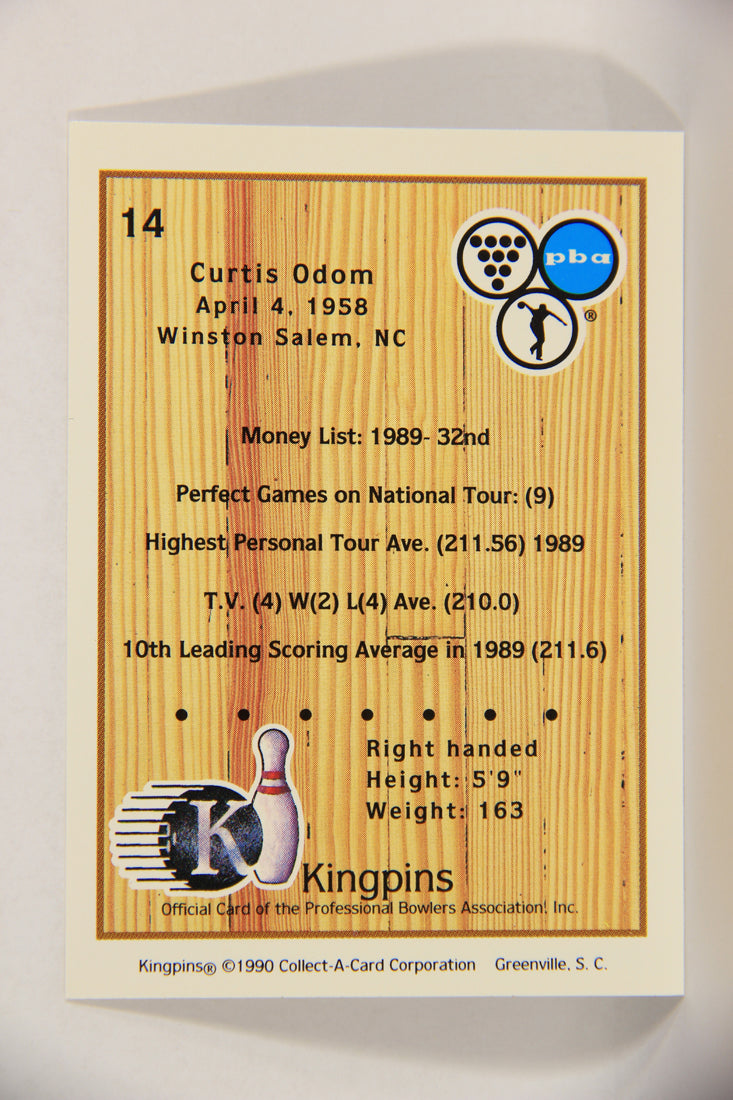 Kingpins Bowling 1990 Trading Card #14 Curtis Odom ENG L017331
