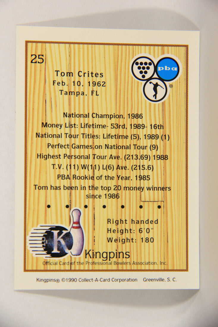 Kingpins Bowling 1990 Trading Card #25 Tom Crites ENG L017342
