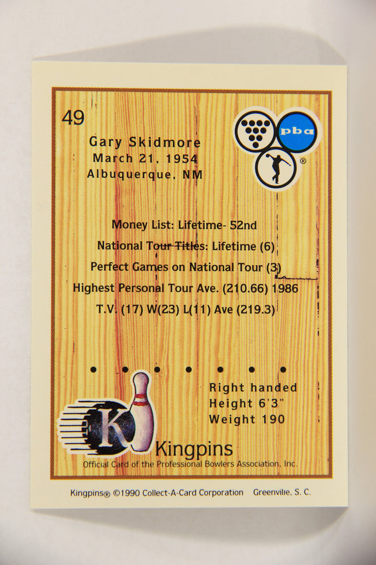 Kingpins Bowling 1990 Trading Card #49 Gary Skidmore ENG L017366