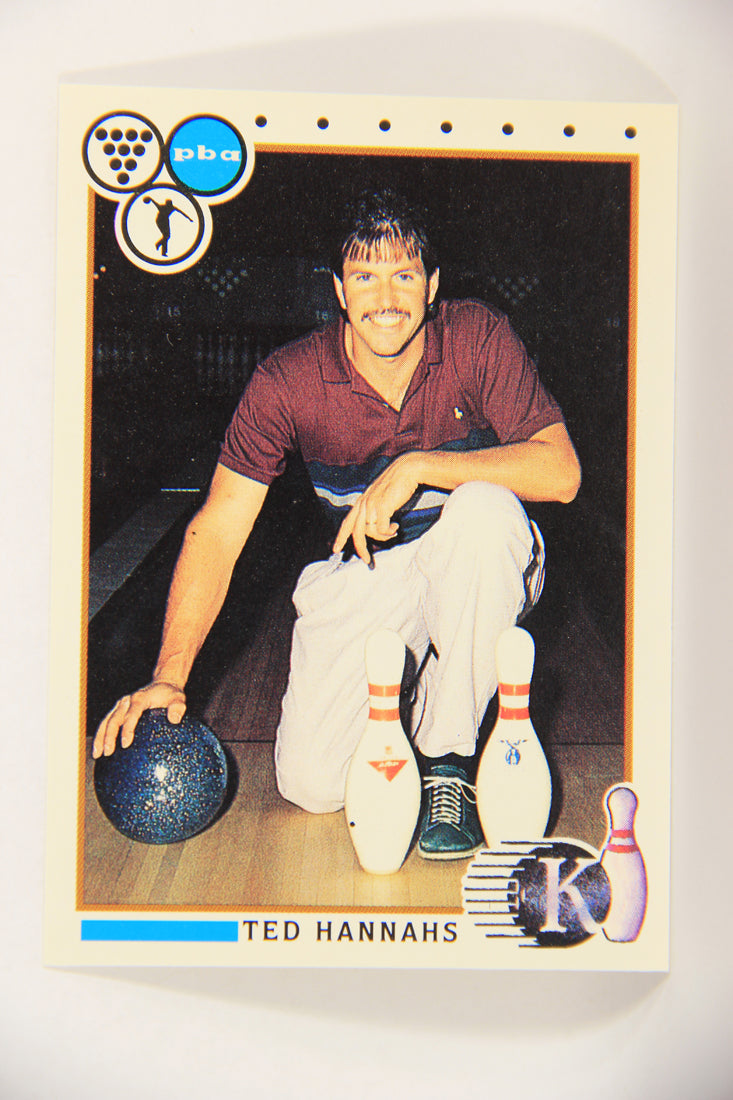 Kingpins Bowling 1990 Trading Card #60 Ted Hannahs ENG L017377