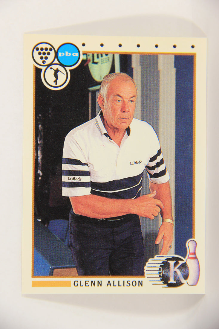 Kingpins Bowling 1990 Trading Card #65 Glenn Allison ENG L017382