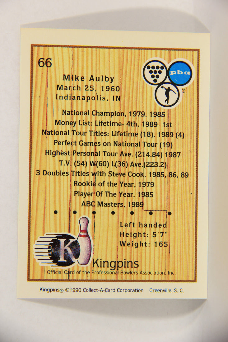 Kingpins Bowling 1990 Trading Card #66 Mike Aulby ENG L017383