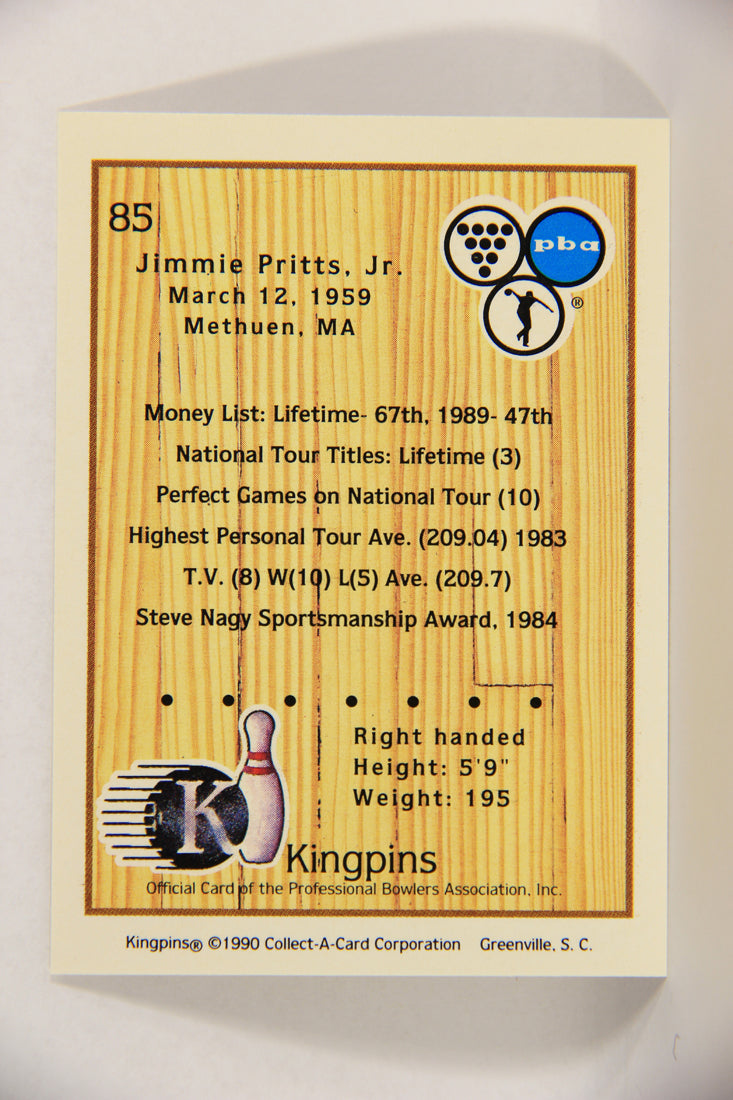 Kingpins Bowling 1990 Trading Card #85 Jimmie Pritts Jr. ENG L017402