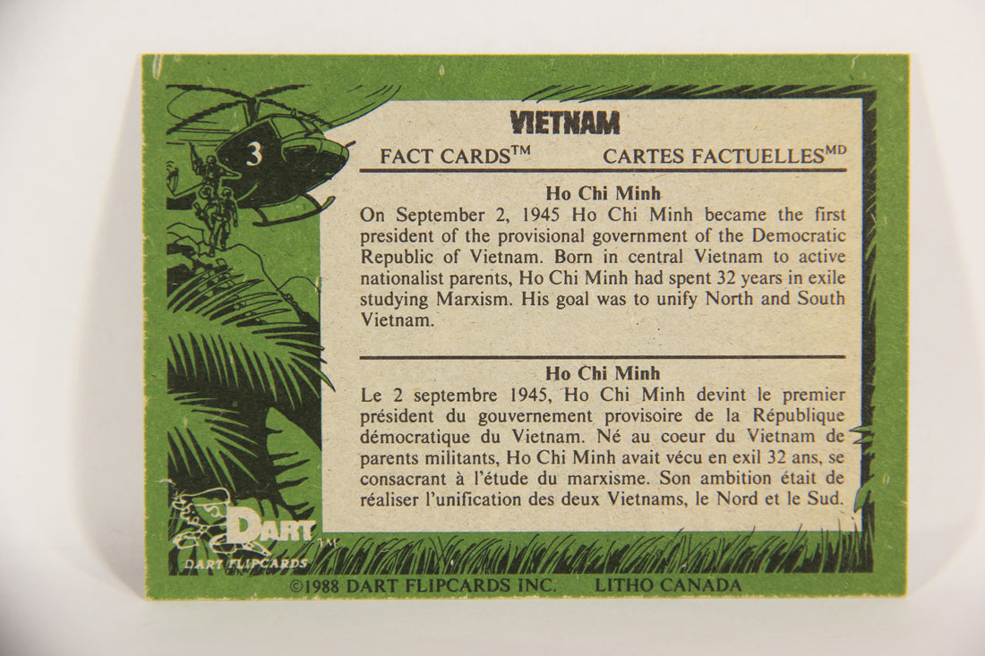 Vietnam Fact Cards 1988 Trading Card #3 Ho Chi Minh FR-ENG Artwork L017420