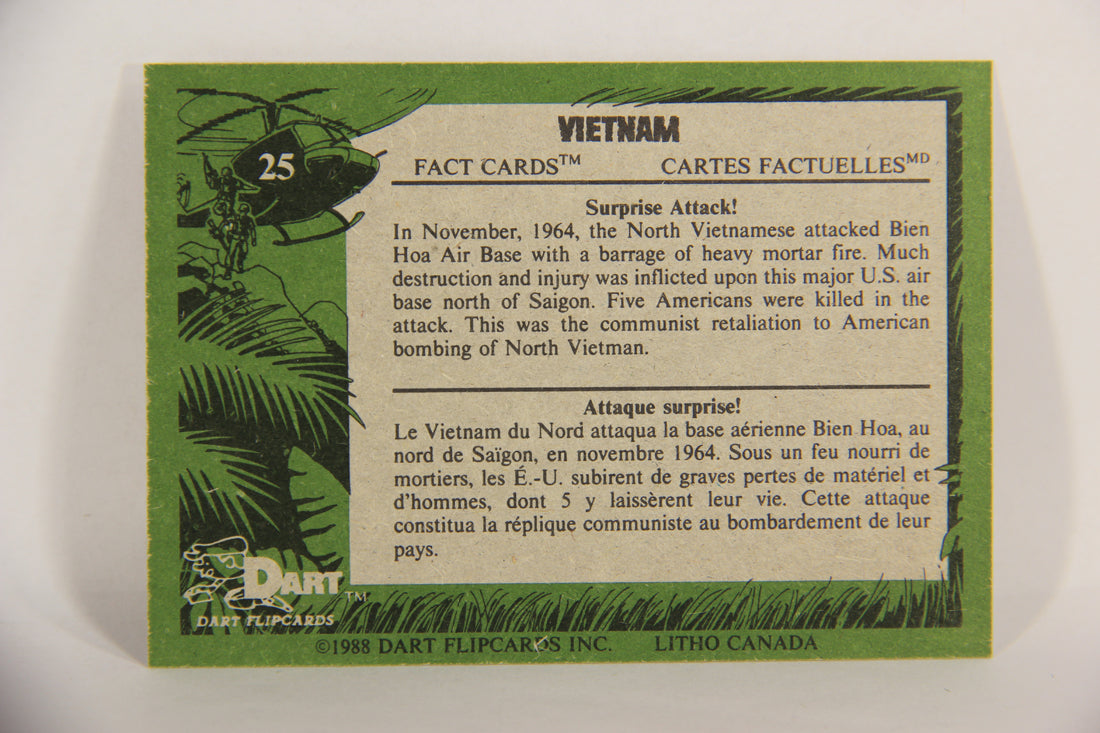 Vietnam Fact Cards 1988 Trading Card #25 Surprise Attack FR-ENG Artwork L017442