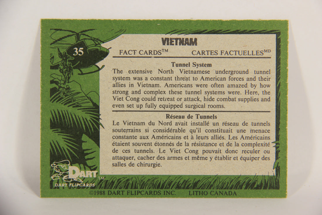 Vietnam Fact Cards 1988 Trading Card #35 Tunnel System FR-ENG Artwork L017452