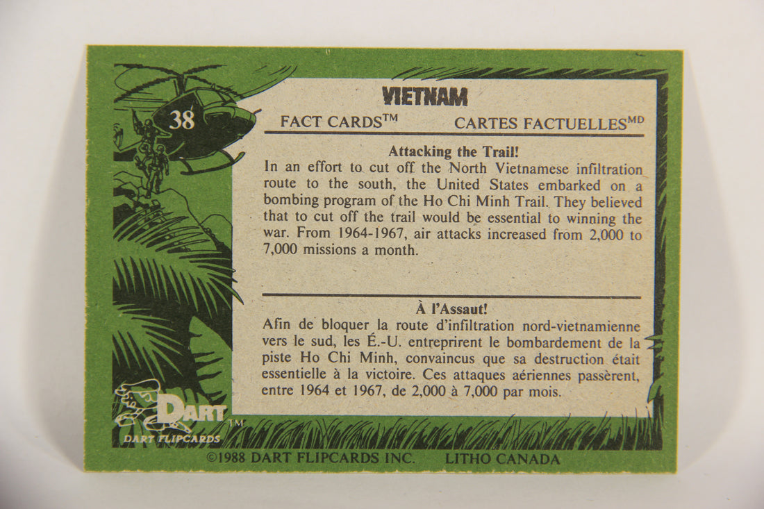 Vietnam Fact Cards 1988 Trading Card #38 Attacking The Trail FR-ENG Artwork L017455