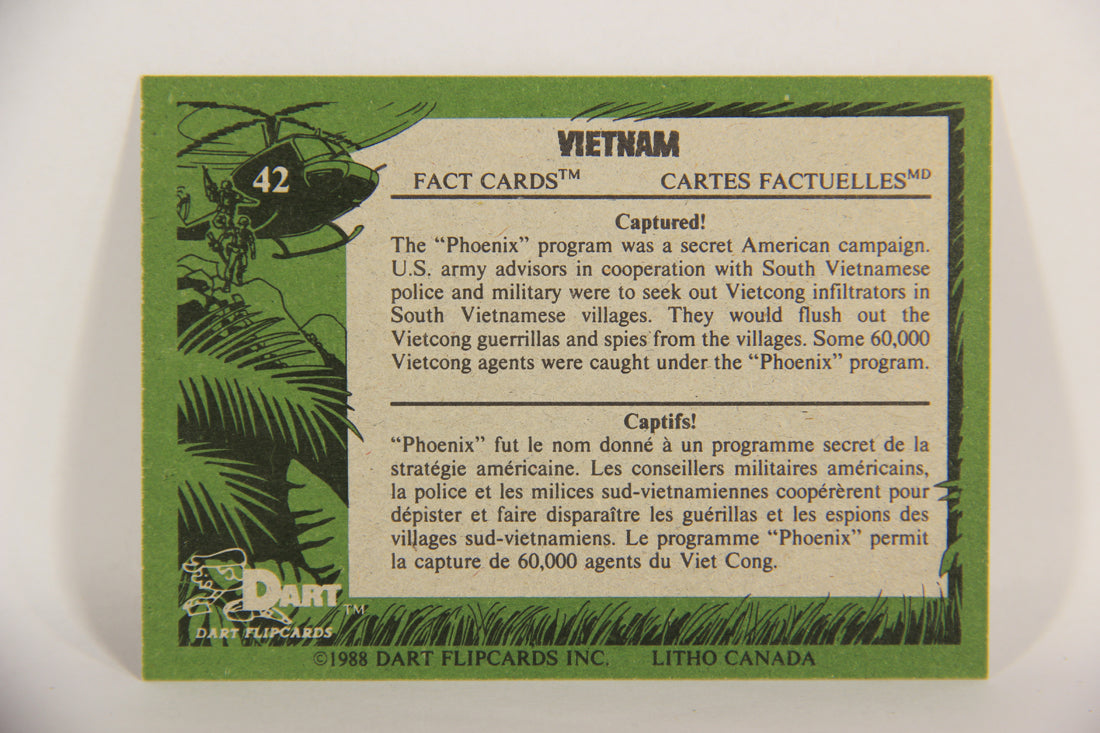 Vietnam Fact Cards 1988 Trading Card #42 Captured FR-ENG Artwork L017459