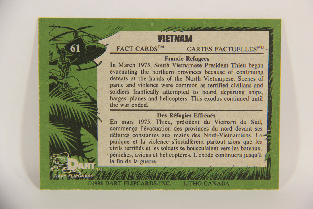 Vietnam Fact Cards 1988 Trading Card #61 Frantic Refugees FR-ENG Artwork L017478