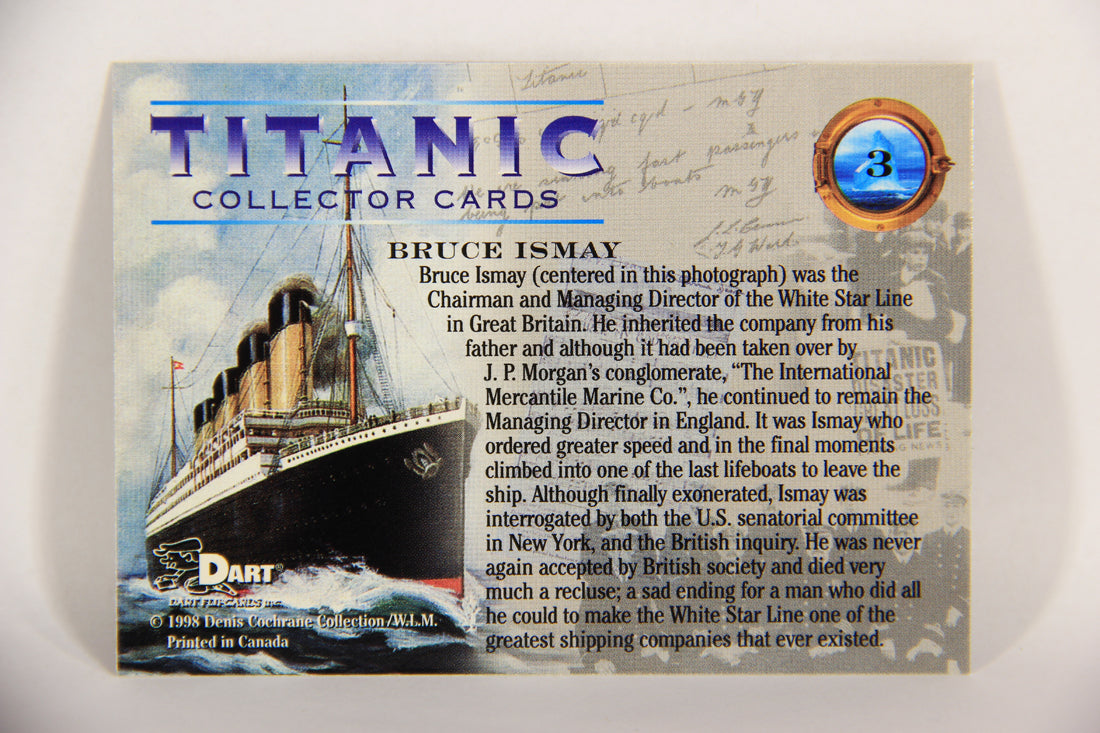 Titanic Collector Cards 1998 Trading Card #3 Bruce Ismay ENG L017486