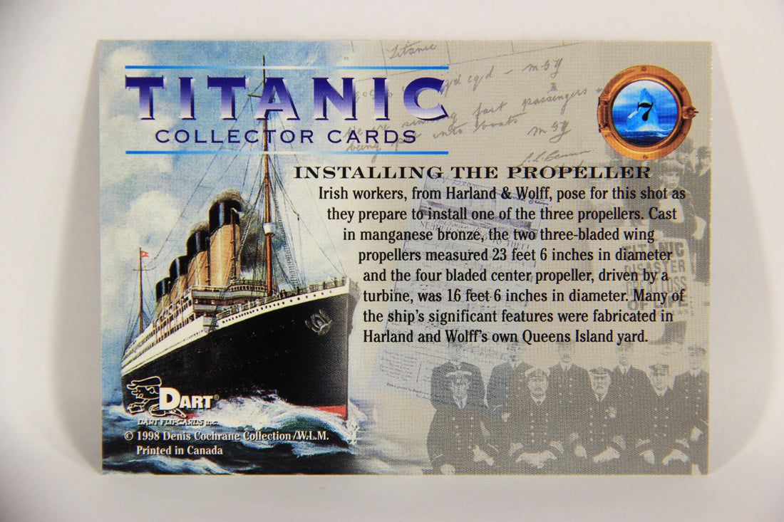 Titanic Collector Cards 1998 Trading Card #7 Installing The Propeller ENG L017490