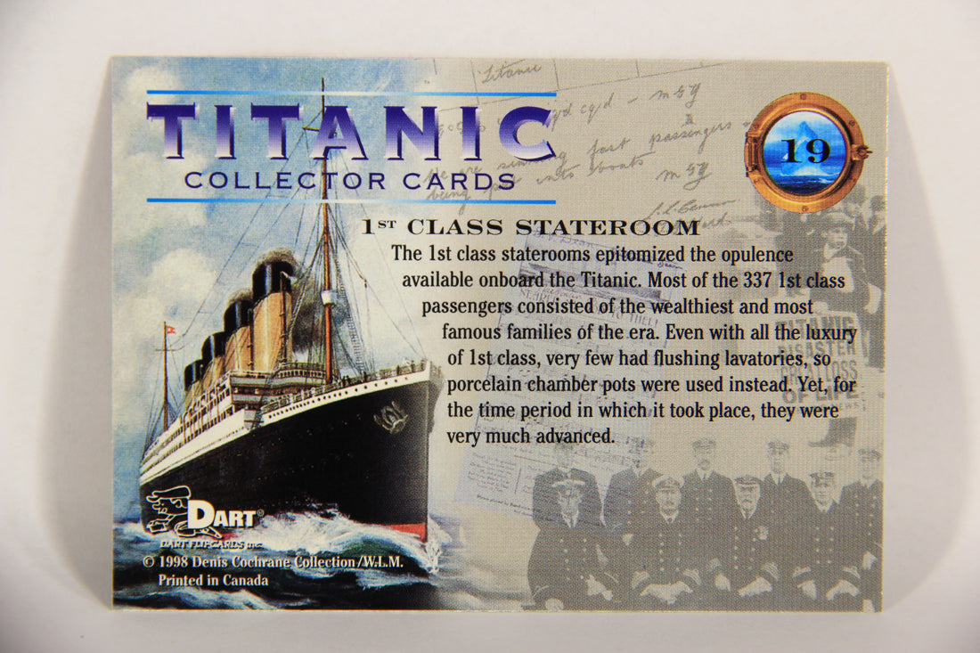 Titanic Collector Cards 1998 Trading Card #19 - 1st Class Stateroom ENG L017502