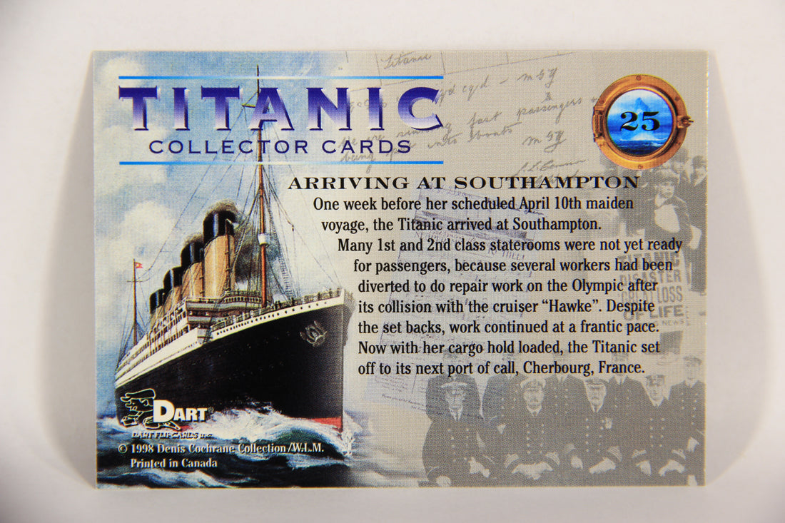 Titanic Collector Cards 1998 Trading Card #25 Arriving At Southampton ENG L017508