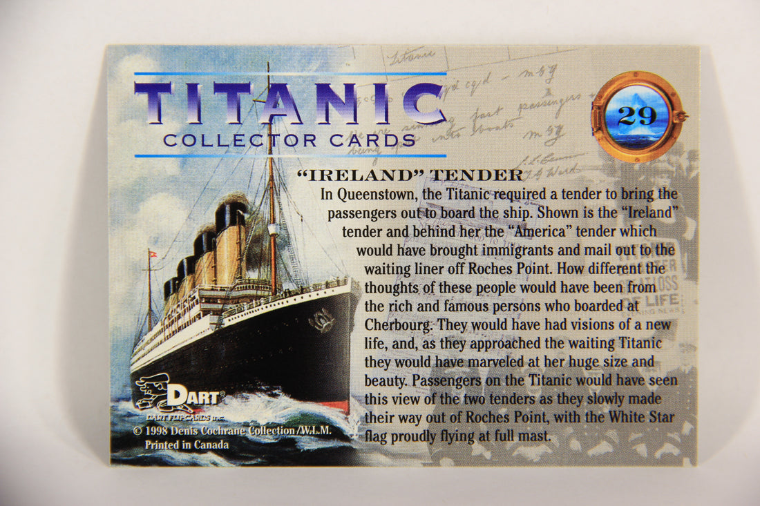 Titanic Collector Cards 1998 Trading Card #29 Ireland Tender ENG L017512