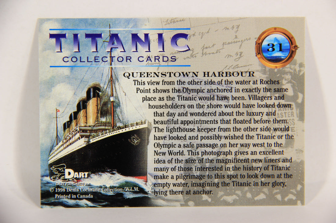 Titanic Collector Cards 1998 Trading Card #31 Queenstown Harbour ENG L017514